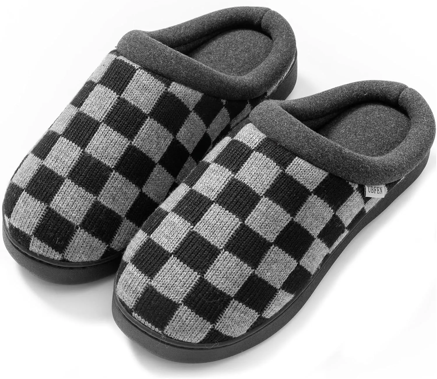 UBFEN Mens Slippers for Indoor Bedroom Memory Foam House Shoes Lightweight Slip On Outdoor Slipper