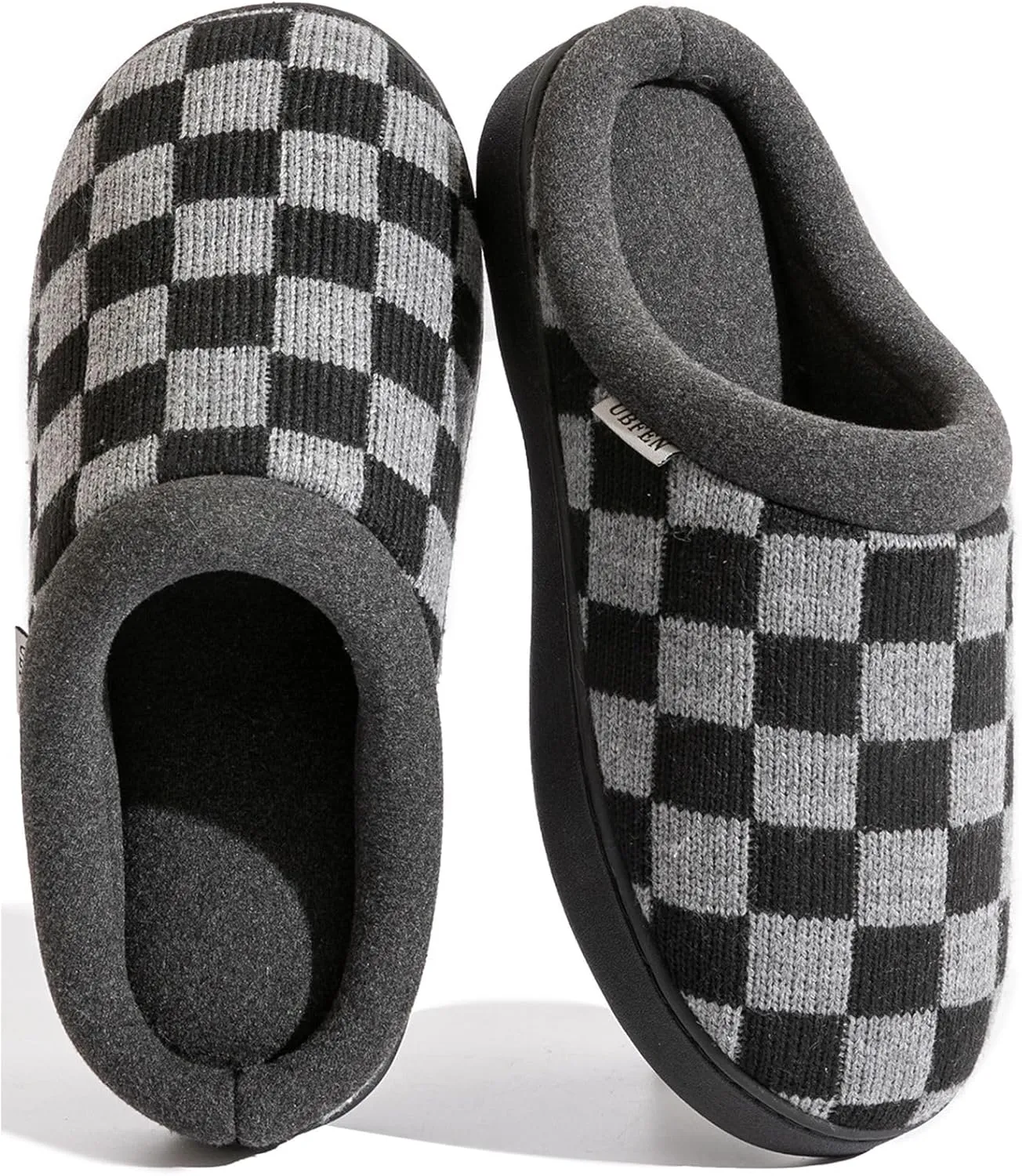 UBFEN Mens Slippers for Indoor Bedroom Memory Foam House Shoes Lightweight Slip On Outdoor Slipper