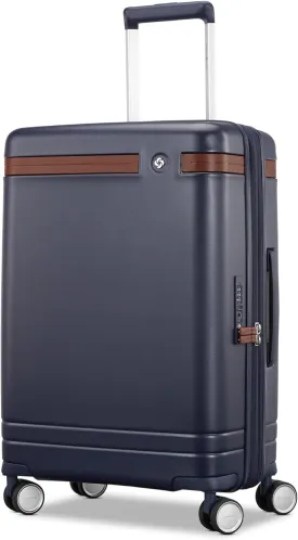 Virtuosa Hardside 21 Inch Carry On Luggage - Airline Approved with 360?? Spinner Wheels, RightHeight? Adjustable Handle - Zippered WetPak? - TSA Lock - Expandable Light Polycarbonate Shell - Navy