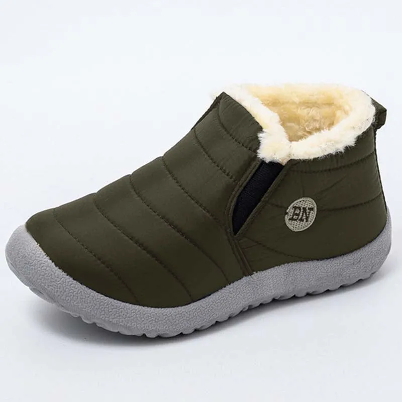 Waterproof Slip On Platform Winter Fur Boots